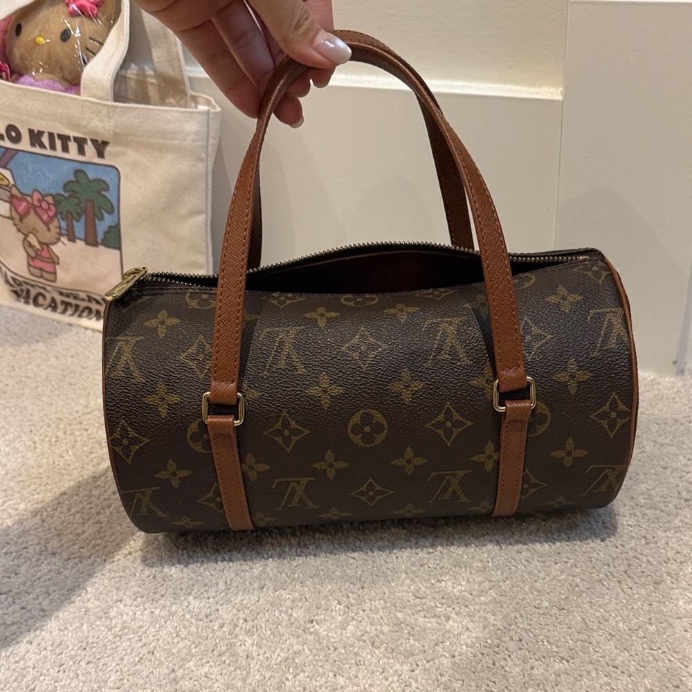 Louis Vuitton Brown Monogram Canvas Handbag 26cm